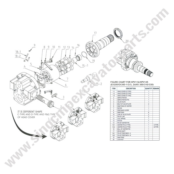 Cylinder block Rotor for Hitachi HPV116,HPV135,HPV145 pump,EX200-1,EX300 